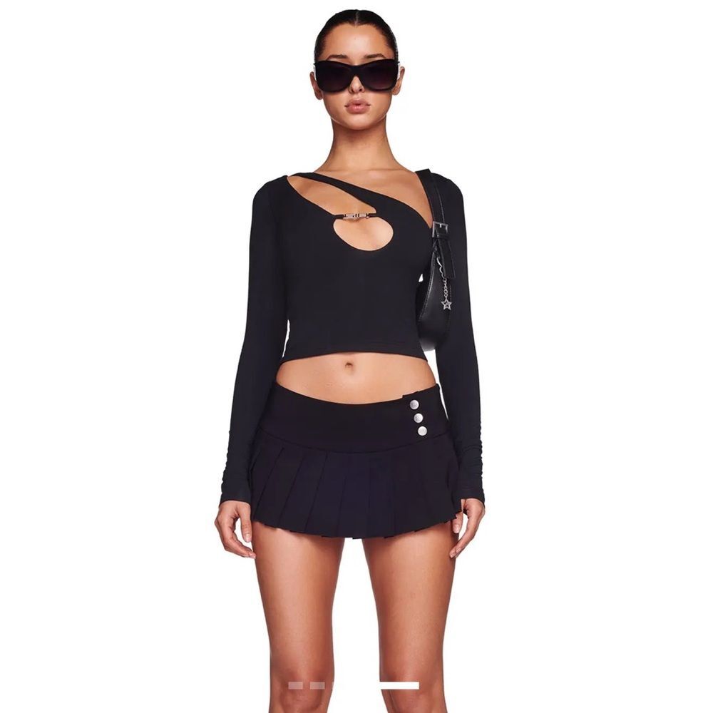 I AM GIA Silene Crop Top in Black XXS NWOT